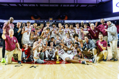 The team poses for a celebratory photo after their 
incredible back-to-back Districts win | Photo courtesy of 
