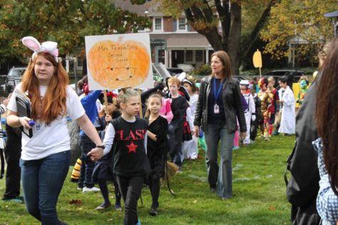 Penn Wynne second graders marched around the field with peers and parents cheering them on in 2014 | Photo by