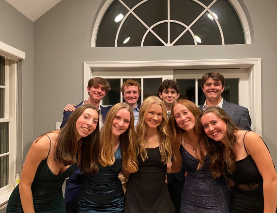 Avery Bickell ’23 (center front) was one of the elected Homecoming Royalty, along with Kendall Johnson ’23. Photo courtesy of