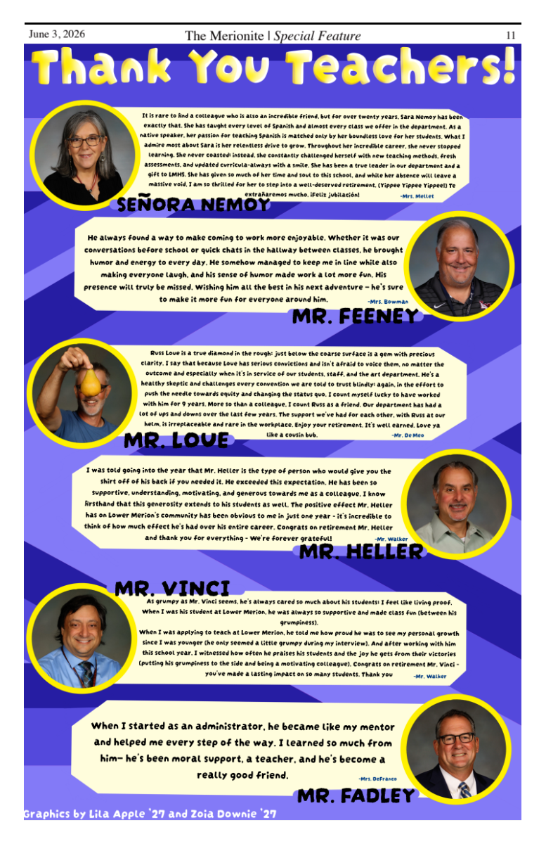 Thank you to our retiring teachers!